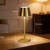 Nettlife Lampe de Table LED Rechargeable, Or, 3 Températures de Lumière, USB-C, pour Salon, Chambre, Bureau, Bar, Terrasse