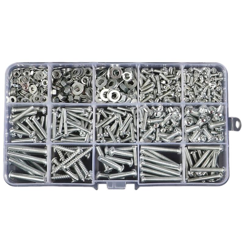 Metal Screw Set Fastening Screws Stable Screw Selection Nail Screw Fastener Nut Upgrades for Multifunction  Tool Application
