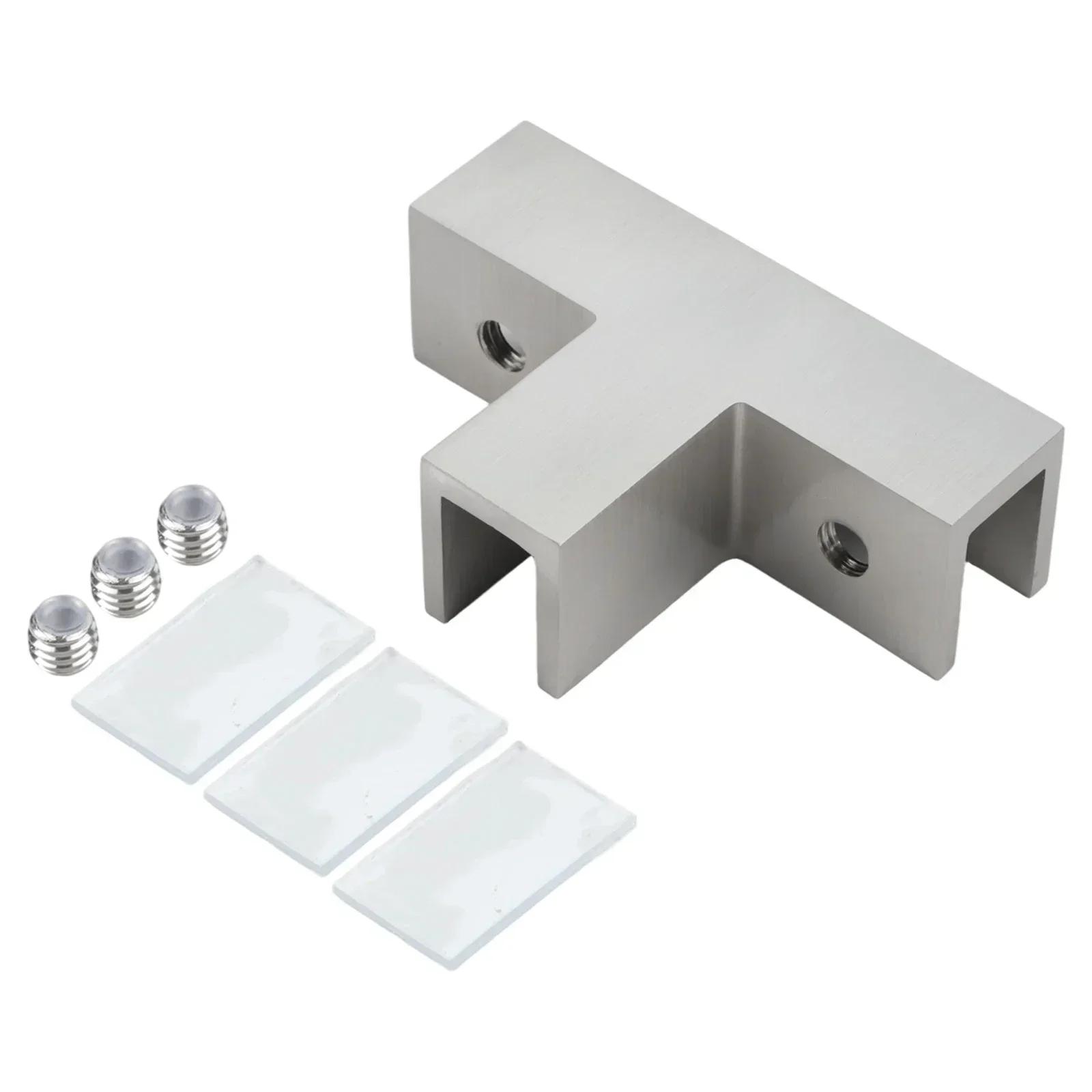 

8-12mm Glass Bracket Brass Shower Door Bracket Bathroom Installation Concealed Design Modern Bathroom Decor For Bathroom Decor Nickel