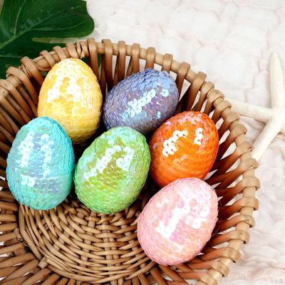 6 Pieces Small Foam Easter Eggs Artificial Bird Decorative Ornaments for Gift Home Indoor Decor