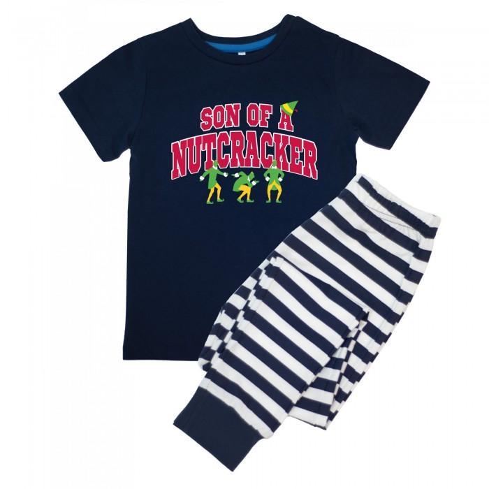 Elf Boys Son Of A Nutcracker Striped Long Pyjama Set