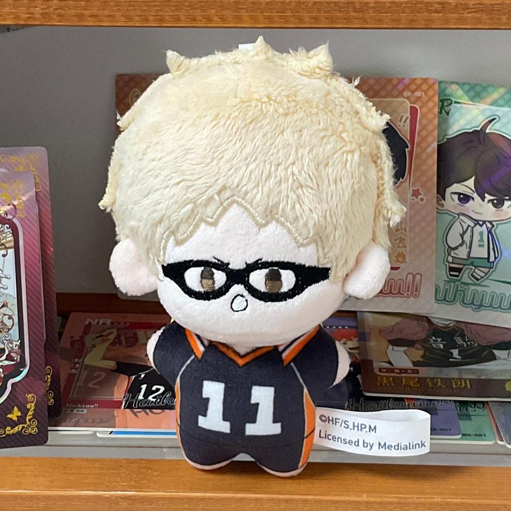 10CM Haikyuu Plush Pendant Toy Hinata Shoyo Tobio Kageyama Tadashi Yamaguchi Dolls Coin Purse Blue Prison Keychain Pendant Gift