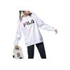 Fila Letter Logo Sports Casual Crew Neck Pullover Long Sleeve American Vintage Sweatshirt Unisex Sweatshirt White F51U144231FWT