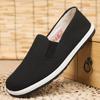Polyurethane sole spring and autumn old Beijing cloth shoes black single shoes breathable and sweat-absorbing work casual one-pedal men's shoes
