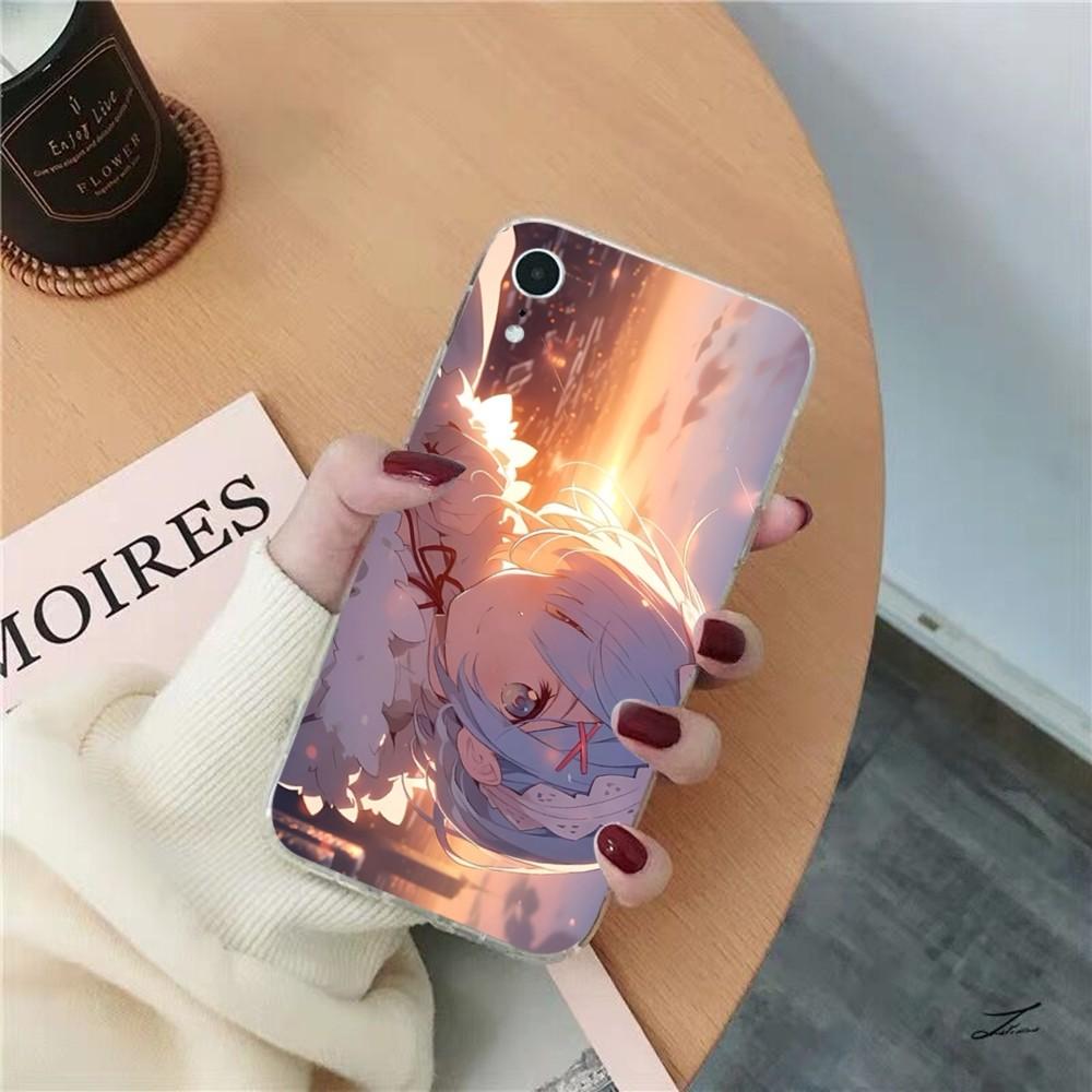 ReZERO Ram Rem Phone Case for iPhone 15 8 7 6 6S Plus X SE 2020 XR XS 14 11 12 13 Mini Pro Max Mobile Case