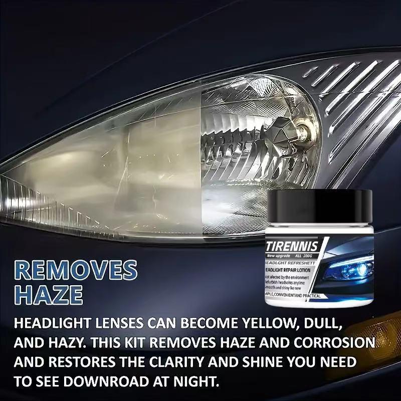 Headlight Restoration Cream: No Sanding Needed for Yellowed or Aged Lampshades.