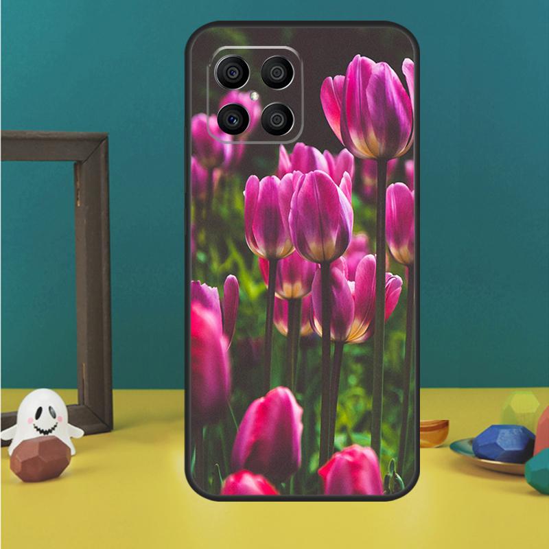 

Spring Tulips Flower Case For Honor 200 Pro X9b X9a X8b X8a X8 X9 X9c 50 70 90 Lite Honor Magic 5 6 7 Pro Cover Honor X8 4G