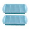 A25F-Silicone Freezer Tray With Lid-Food Molds Ice Cube Tray, Freezer Container, Freeze& Store Soup 2Pcs