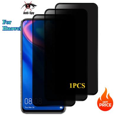3D Privacy Tempered Glass For Huawei Y9 PRIME 2019 Y9A Y9S Y5 Y6 Pro Anti-spy Screen Protectors For Huawei Y6S Y7 Y7A Y7P 2020