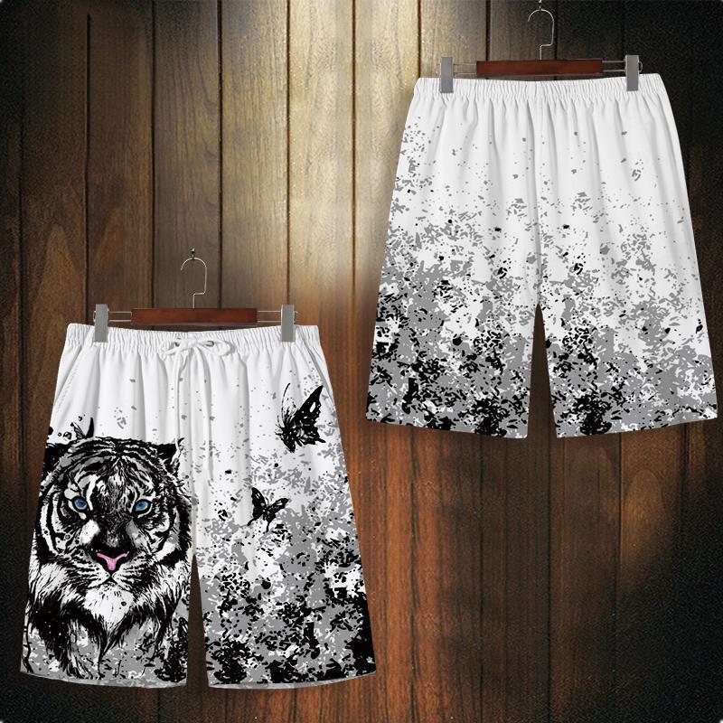 

Tiger White Black Flower Butterfly Muay Thai Kickboxing Training Shorts Print Martial Art Boxer Unisex Men Women Fighting Fitness Sport Gym Workout S
