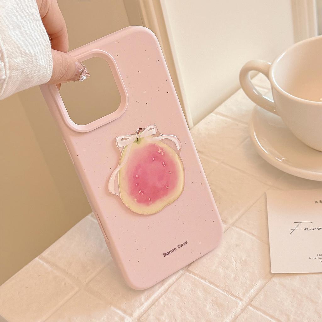 Three Dimensional Fruits Suitable for Apple 17pro Max Mobile Phone Case Iphone16 Silicone 1314 Niche