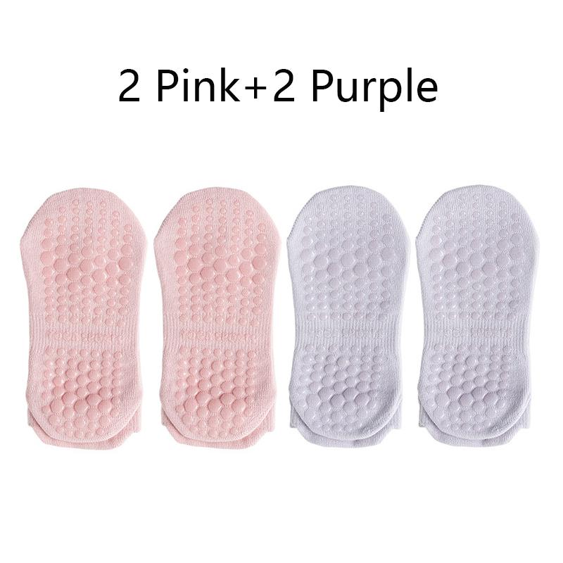 4Pairs Grip Socks for Women Non Slip Pilates Yoga Socks Mesh Breathable Short Socks Cotton Low Cut Gym Fitness Dance Sport Sock