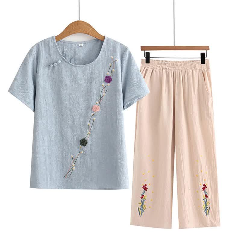 Women's 100% Cotton Summer T-Shirt & Set