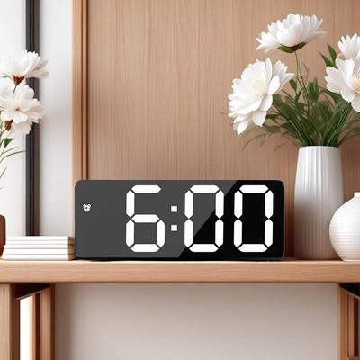 Voice Control Digital Alarm Clock Date TEMP Night Mode Snooze Table Clock Anti-disturb Funtion 12/24H Electronic LED Clocks