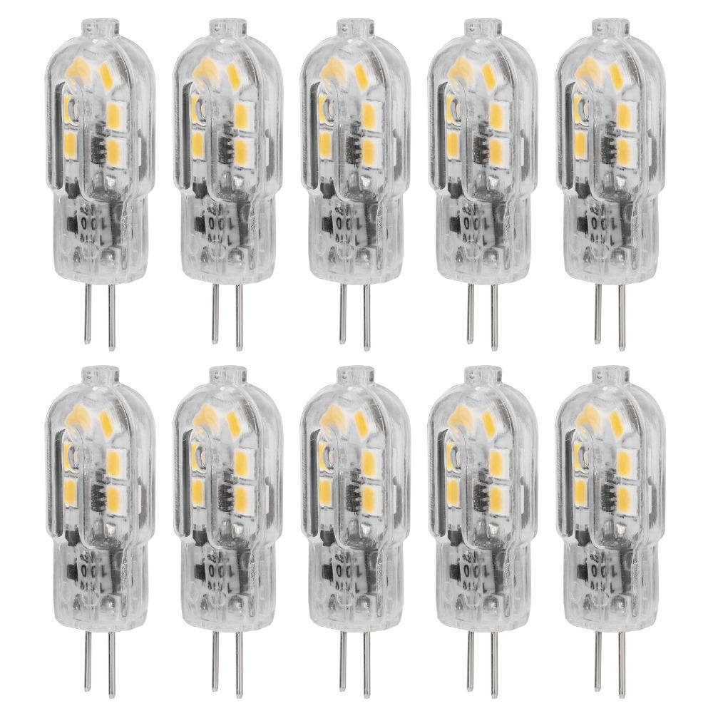 10PCS 1.2W Bi Pin Bulbs 12V LED Light Bulb Easy G4 LED Bulbs  Ceiling Lamps