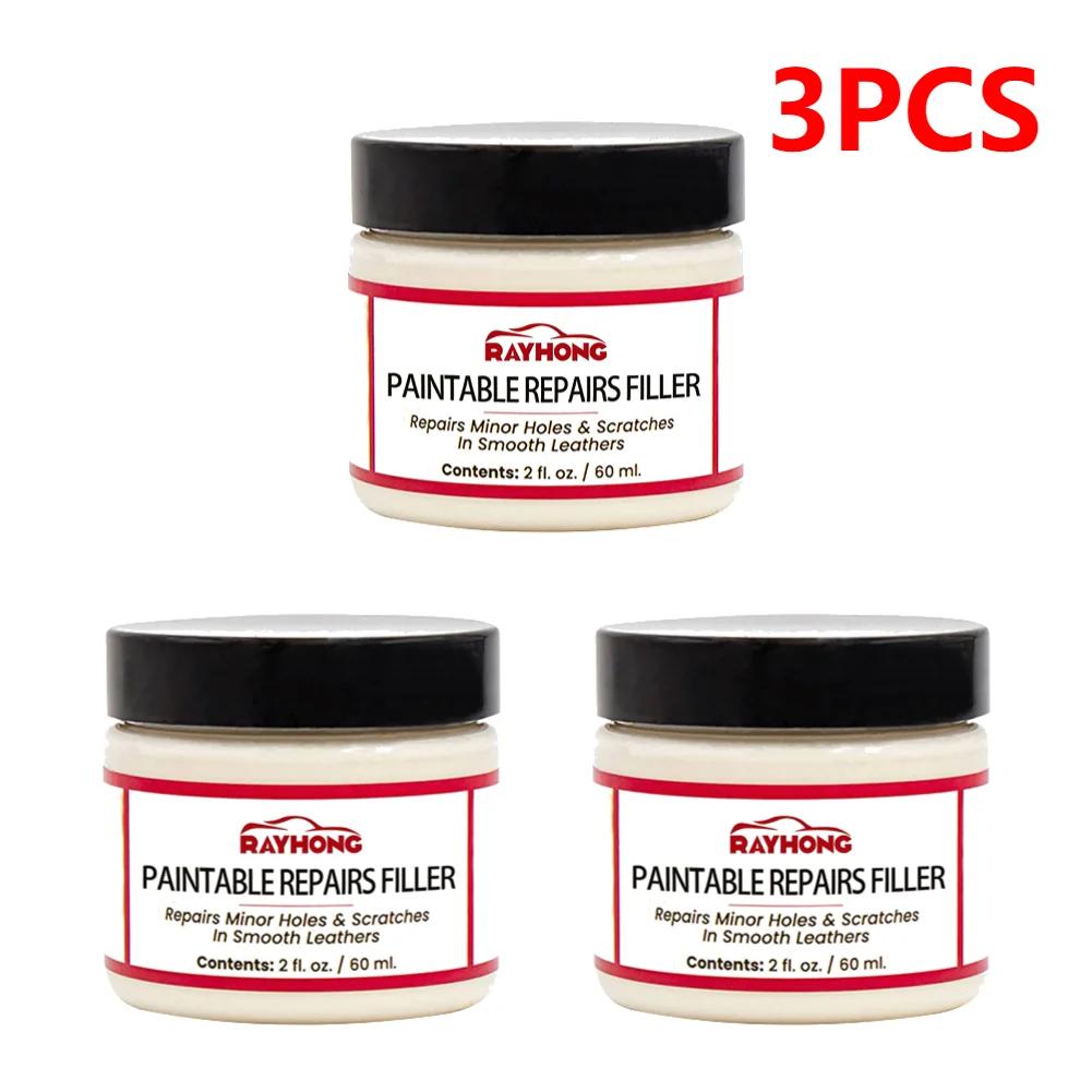 Pasta Riempitiva per Pelle 60ml Composto Riempitivo Riparatore per Pelle Vera Crema Ripristinante per Pelle Riempitivo per Strappi Fessure Ustioni Buchi