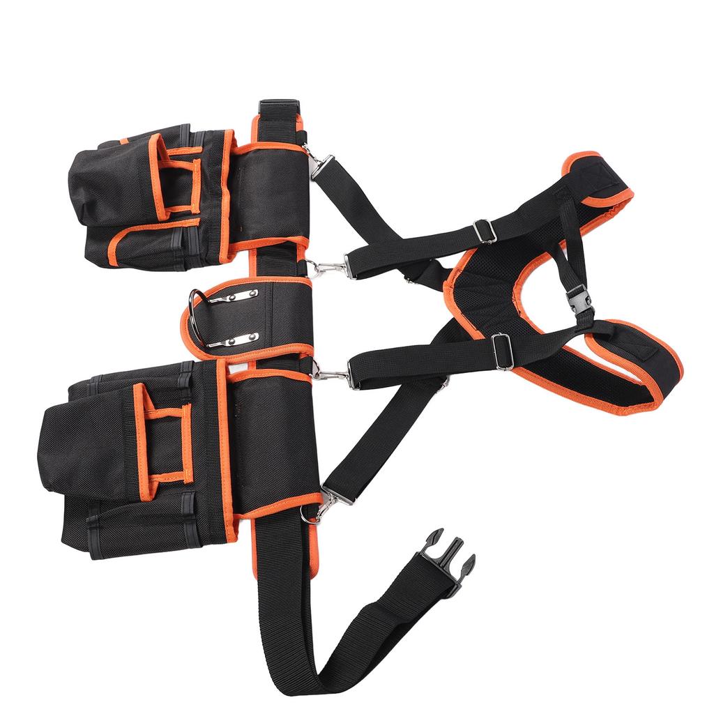 Electrician Tool Bag Adjustable Shoulder Waist 1680D Water Proof Multi Pockets Tool Organizer for Repair Construction