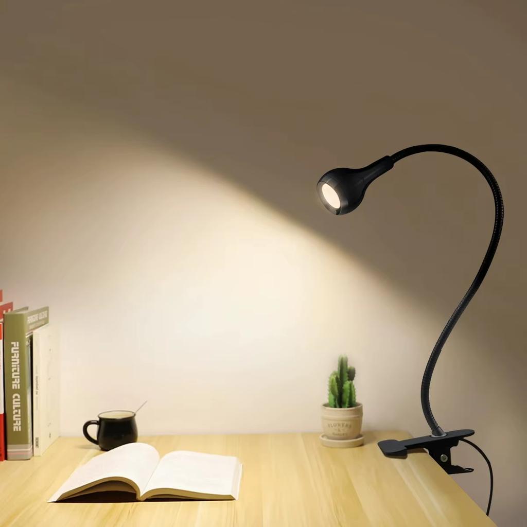 LED Reading Light with Clamp 360° Flexible Adjustable Desk Lamp Gooseneck Book Lamp Eye Protection Reading Book Night Lights