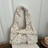 Corduroy Shoulder Bag Women Large Bow Tote Vintage Autumn Winter Underarm Purse Casual Handbag Girls Shopping Bags