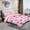 3-teilige rosa Schleifen-Print-Kernlose Daunendecke für den Valentinstag, mehrere Größen, weiche Schlafzimmer-Bettwäsche-Dekoration, maschinenwaschbar