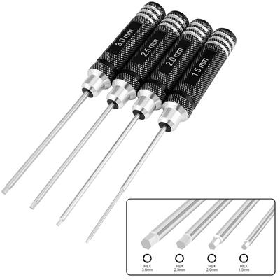 Kit de 4 chaves de fenda Allen sextavadas 1,5 mm 2,0 mm 2,5 mm 3,0 mm, ferramentas de reparo, conjunto de chaves sextavadas para carro RC Traxxas Helicóptero