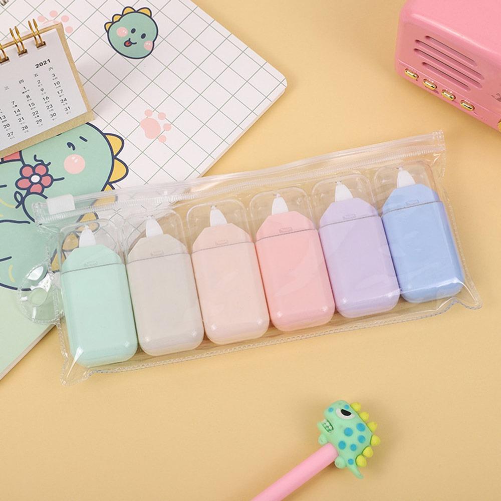 

6 шт./уп. Портативна коригувальна стрічка Миле коригувальне канцелярське приладдя Проста коригувальна стрічка Подарунок для студента 2