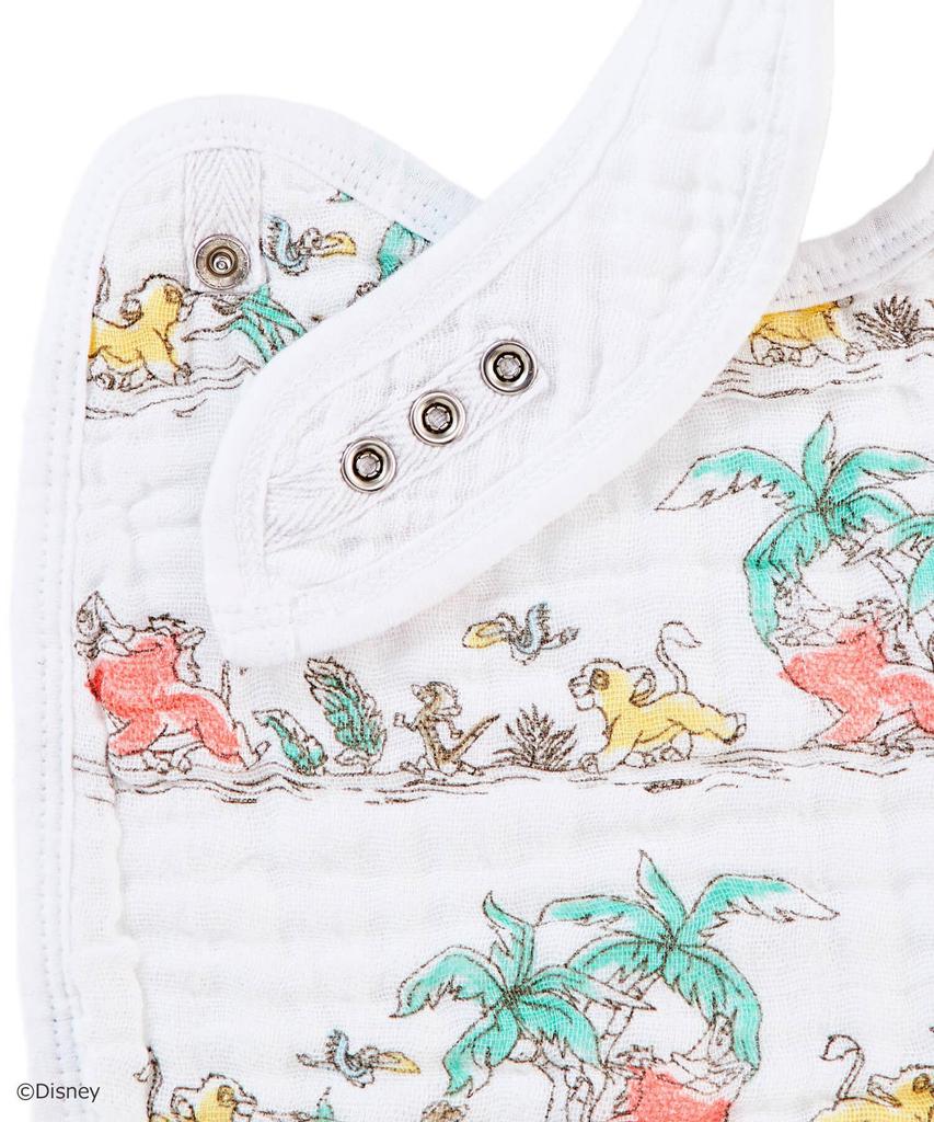 aden anais Snap Set of The Lion King Disney Cotton Adjustable Feeding Baby BBADABDDISN405J + Bibs, 3, Design, 100% Muslin, Bibs, Bibs, Gift,