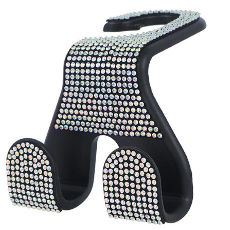 Bling Auto Sitzhaken Clip, Kopfstützenhaken, Strass Diamant Dekoration Halter Auto Aufhänger für Handtaschen Aufbewahrungszubehör