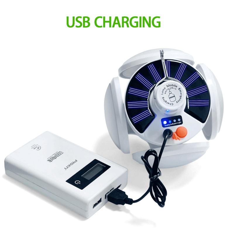 LED-Glühbirne, Solarleuchte, für den Außenbereich, wasserdicht, Notfall, Solar-/USB-Kabel, wiederaufladbare Glühbirne, Licht, Camping, Gartenbeleuchtung, Solarlampe