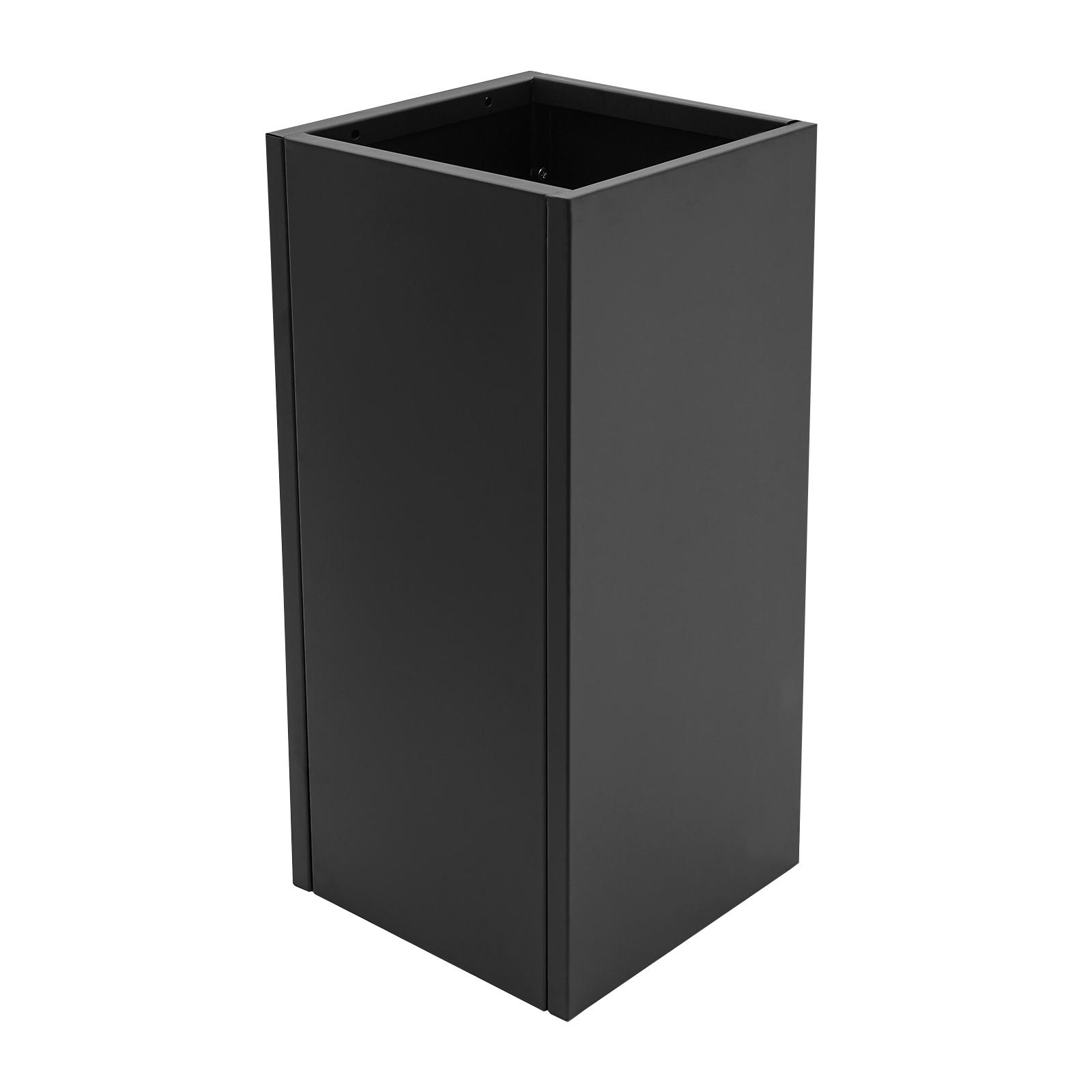 

Высокий уличный/комнатный ящик для растений, Прямоугольный большой цветочный горшок, Высокий металлический ящик для растений для садов, холлов, патио, зон у бассейна чёрный