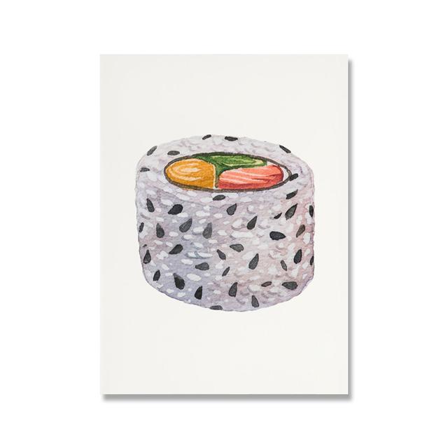 

Современная кухня, украшение для ресторана, японская корейская еда, холст, живопись, настенные художественные фотографии, постеры, принты, магазин быстрого питания, декор без рамки 21*30cm No Frame