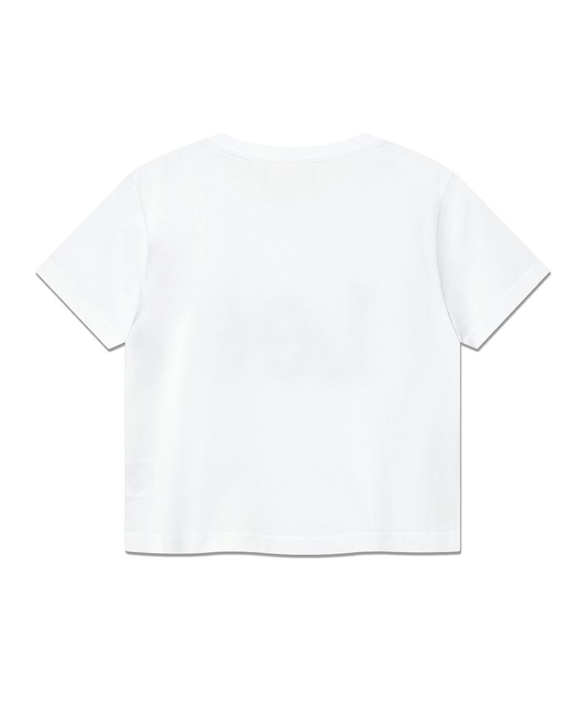 LEE Women Big Twitch Logo Crop T-Shirt White