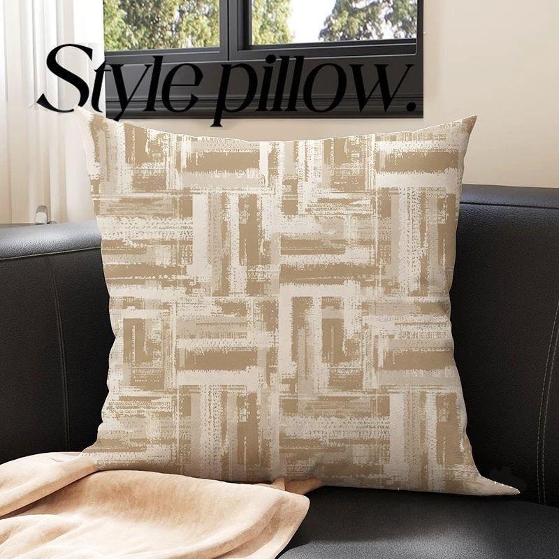 Luxury Gold Brown Texture Digital Printing Pillowcase,sofa Living Room Style Cushion Cover, Bedroom Bedside Elegant Pillow Cover