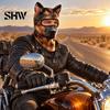 Cycling Face Mask 3D Animal with Ears, Breathable Ice Silk Balaclava for Moisture Wicking Spring Summer, Quick Drying UV Protection Full Cover
