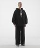 6:19 String Mid Length Hoodie - Black
