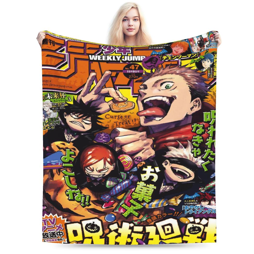 Warm Cozy Blanket Picnic Gojo Satoru Bedding Throws Novelty Bedspread For Couch Bed