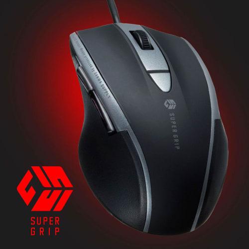 Sanwa Supply Mouse, Wired, USB Connection, Quiet, Blue LED, 5 Buttons (Equipped with Back and Forward Buttons), Medium Size, Black MA-BL168BK
