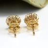 Huitan Luxury Gold Color Brilliant Cubic Zirconia Stud Earrings for Women Dainty Small Female Earring Gifts Classic Jewelry
