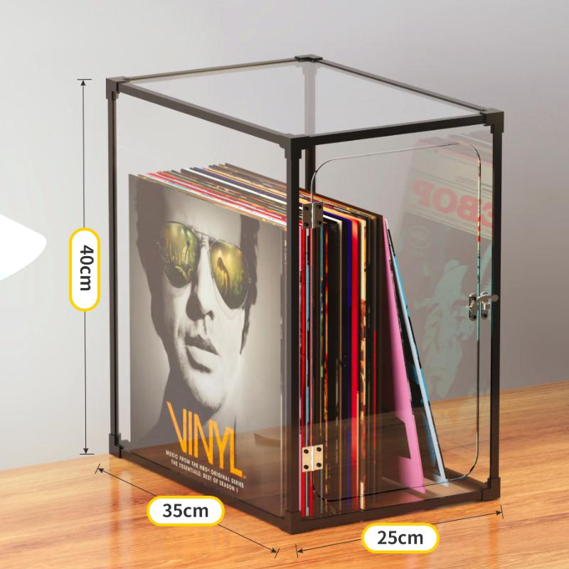 Six-Sided Transparent Vinyl Record Storage Box Durable Organizer Cabinet Album Display Rack for Music Collectors прозрачный 10390₽