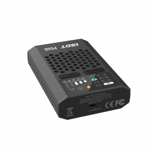 ISDT PD60 XT60 Connector 60W 6A Battery Balance Charger Type-C Input for 1-4S Lipo Battery, Life Lilon LiHv Pb NiMH XT60