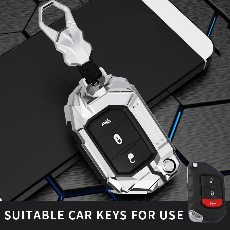 Pokrowiec na kluczyk Etui na kluczyk Pokrowiec ochronny na pilot do Jeep Wrangler JL TJ Gladiator JT 2018 2019 Ochrona breloka