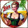 Segno in Latta Metallico Birra Decorazione Murale 20x30cm