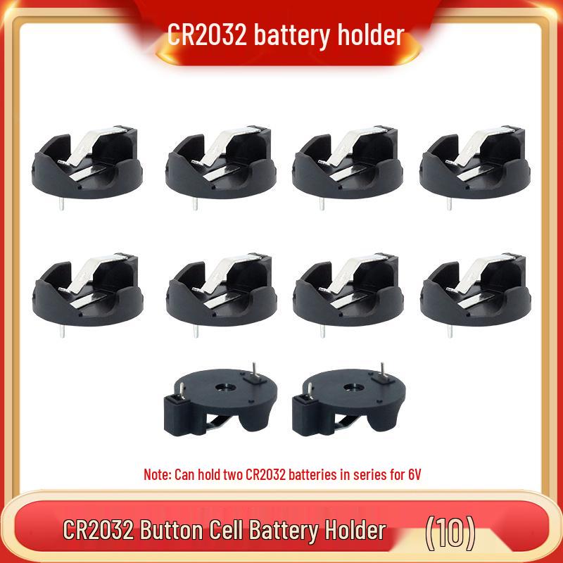 3V Coin Battery Holder for CR2032, CR1220, CR1632, CR2450 - Spring Contact SMD Connector
