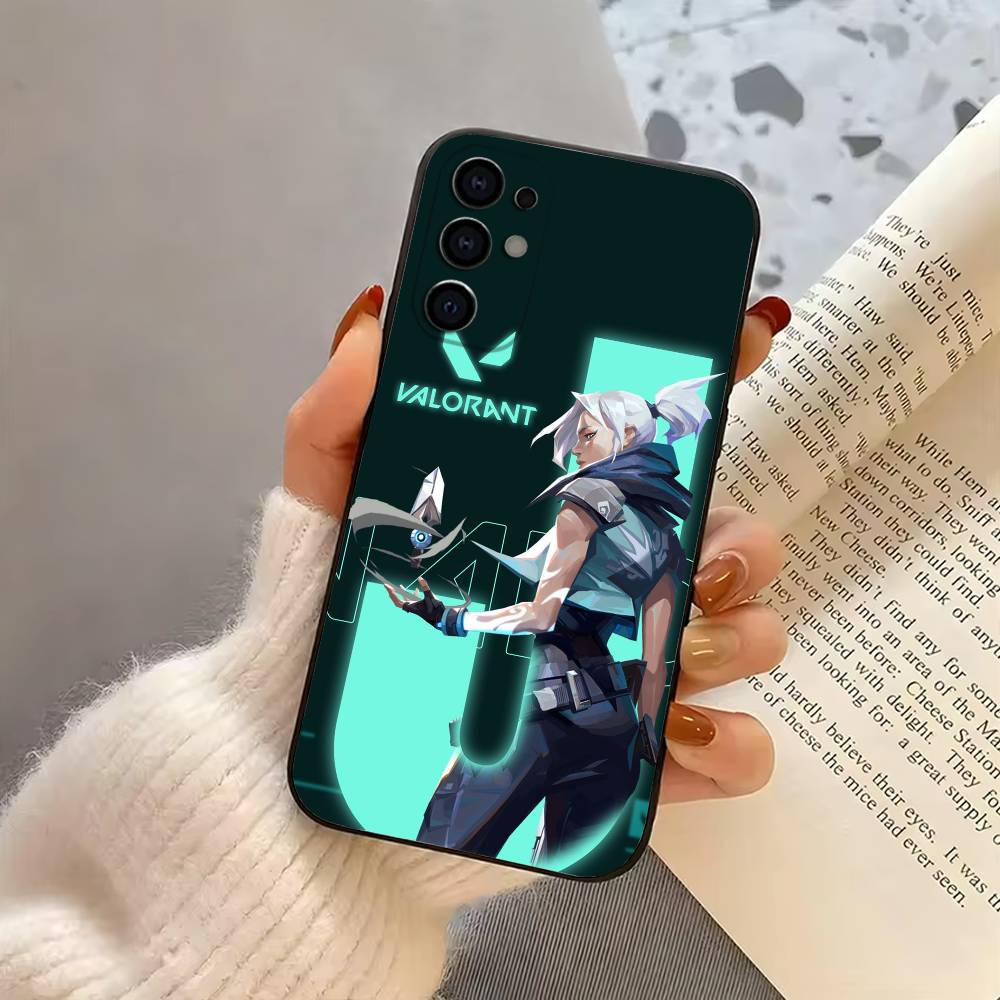 Cool Game V-Valorant J-Jett-ES Phone Case Black Silicone Soft For Samsung S25,S24,S21,S22,S23,S30,Ultra,S20,Plus,Fe,Lite