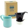 ZEROJAPAN Geschenk Kaffee-Dripper L Kaffeetasse Aqua Mist Set & (mit Tablett) DMZ-16 BK/AM