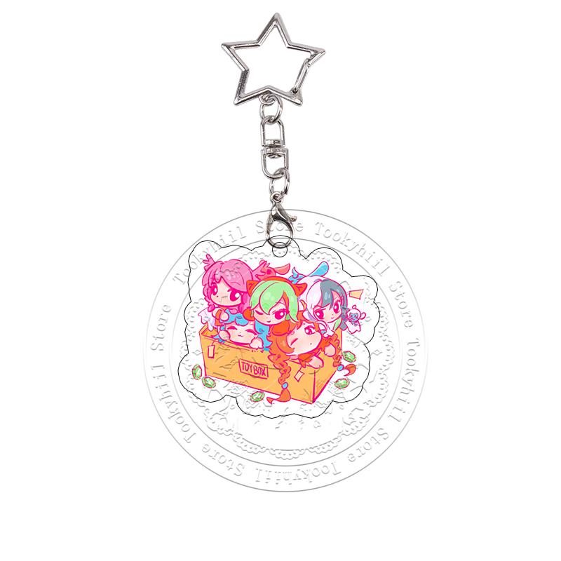 My Dress-Up Darling Acrylic Keychain Cos Props Chibi Cute Anime Charms Marin Kitagawa Keyring Bag Pendant Decoration Cartoon