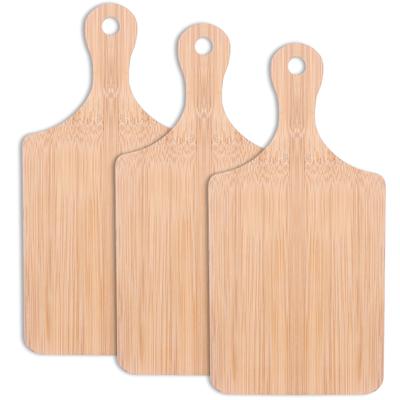 3 st bambu skärbräda 11x5 tum förtjockad bambu skärbräda grossist trä serverings charkuteribräda med handtag middagstallrik