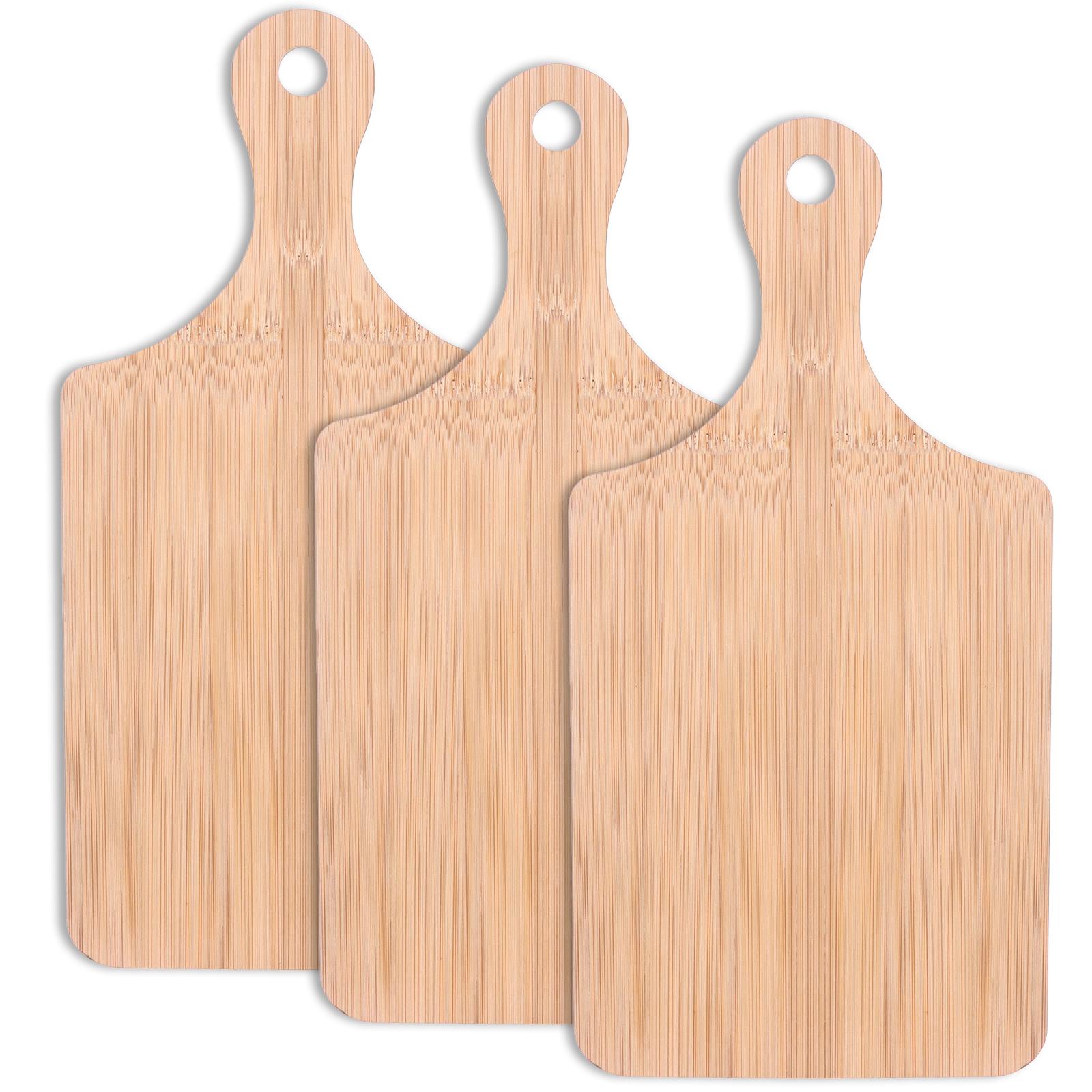3 Pcs Bamboo Chopping Board 11X5 Inch Thicken Bamboo Cutting Board Bulk Wood Serving Charcuterie Board With Handle Dinner Plate 1