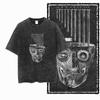 G Acid Washed Black Vintage  Cotton COOLMIND  Printed Unisexs Tshirt   Streetwear Big Size Cool Oneck Unisexs Tee Tshirt