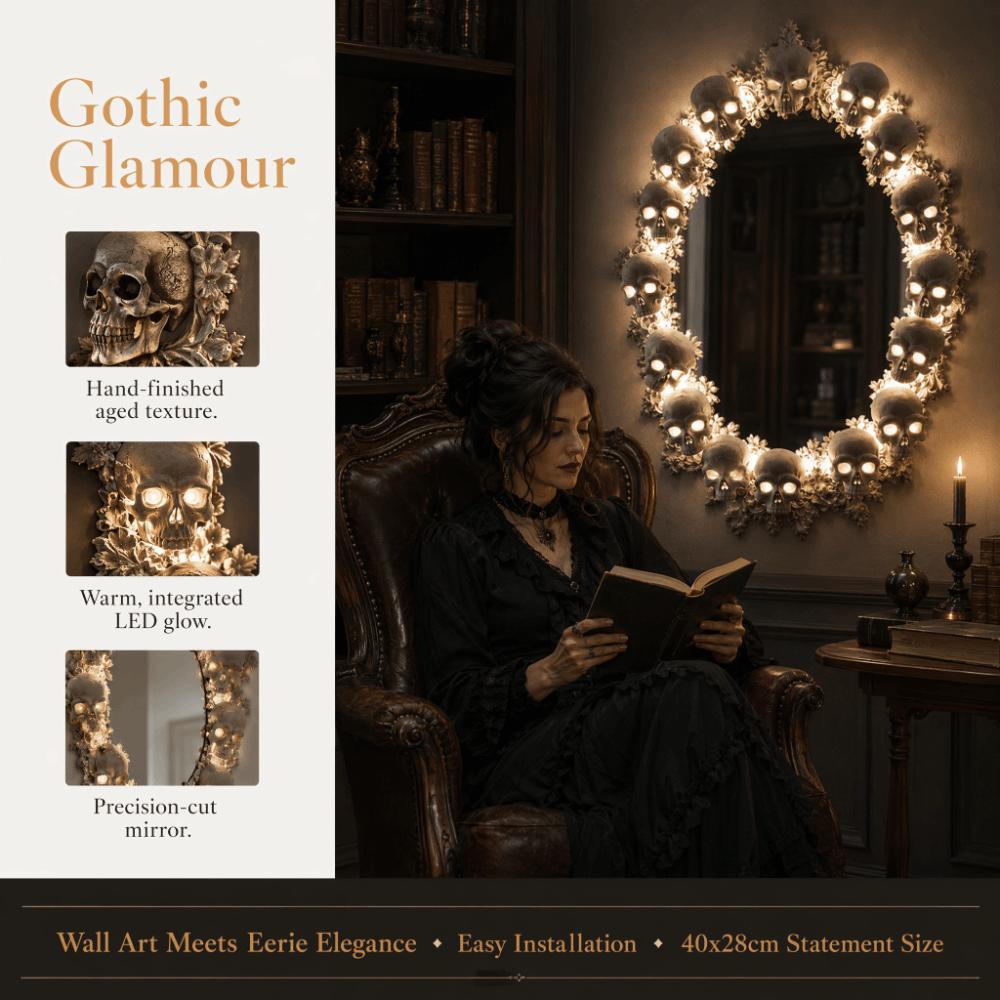Dark Style Gothic Mirror Vintage Style Wall Mirror Goth Decor Halloween Mirror Bedroom